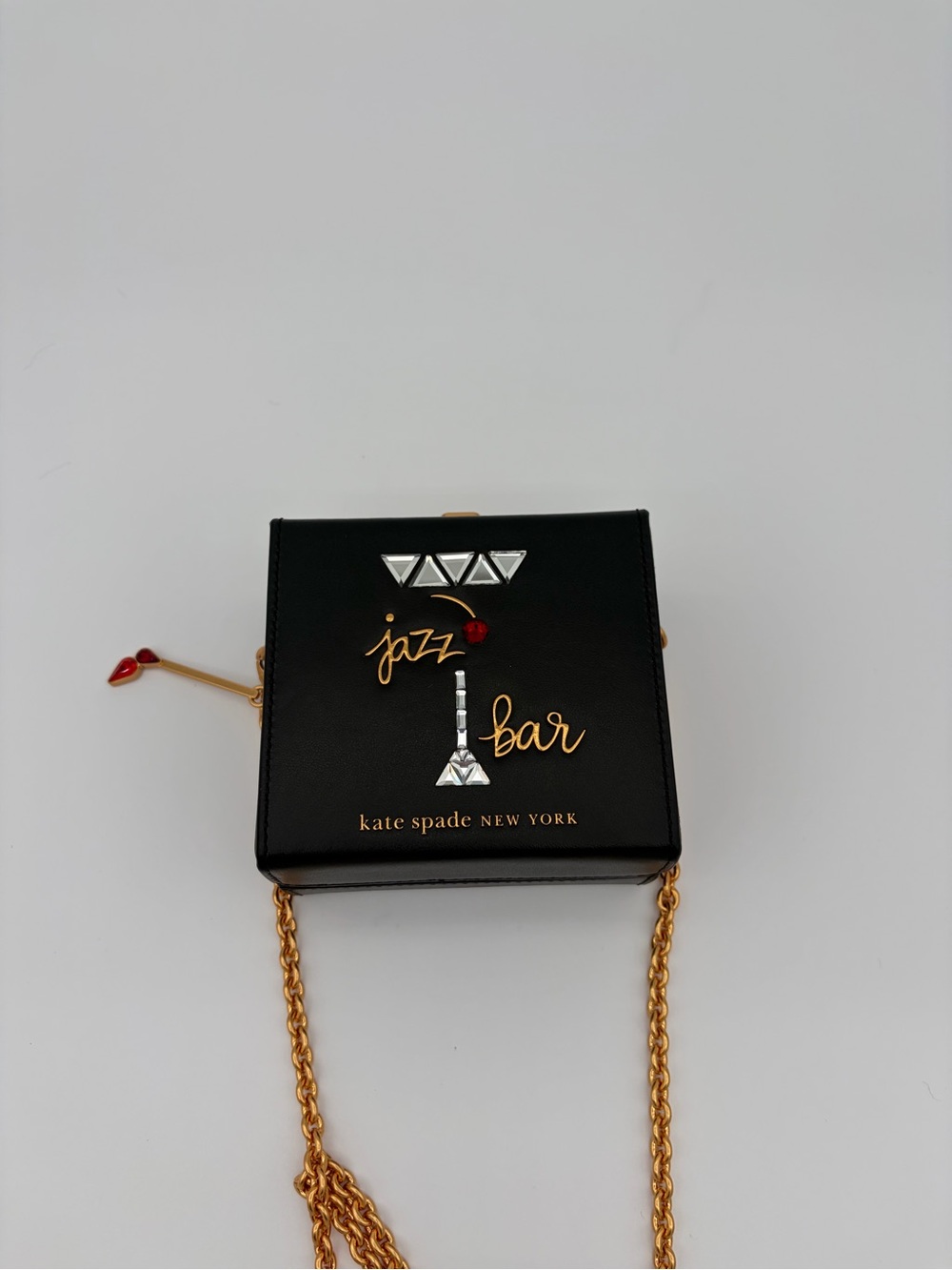 kate spade Black Mini 'Jazz Bar' Embellished Box Bag - Picture 4 of 9